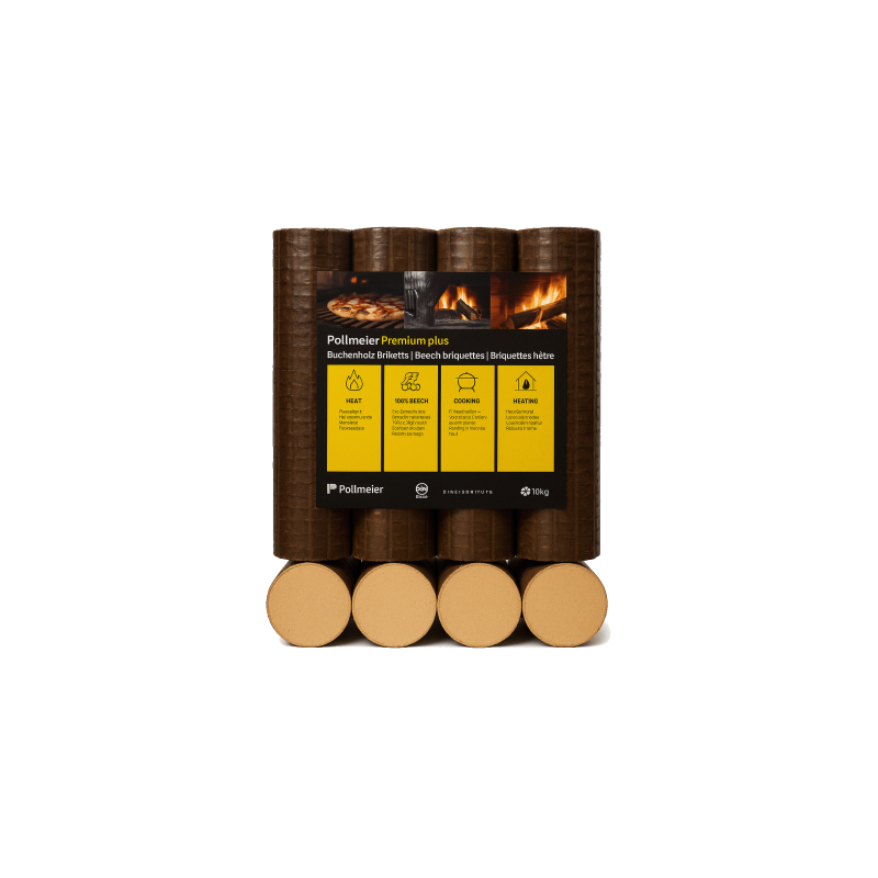 Briquettes 100% Hêtre Premium - 960kg (96 sacs de 10 kg)